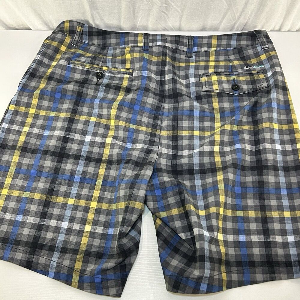 Tommy Bahama Shorts Mens 36 Gray Island Active Hybrid Gingham Check Drawstring - Picture 4 of 10